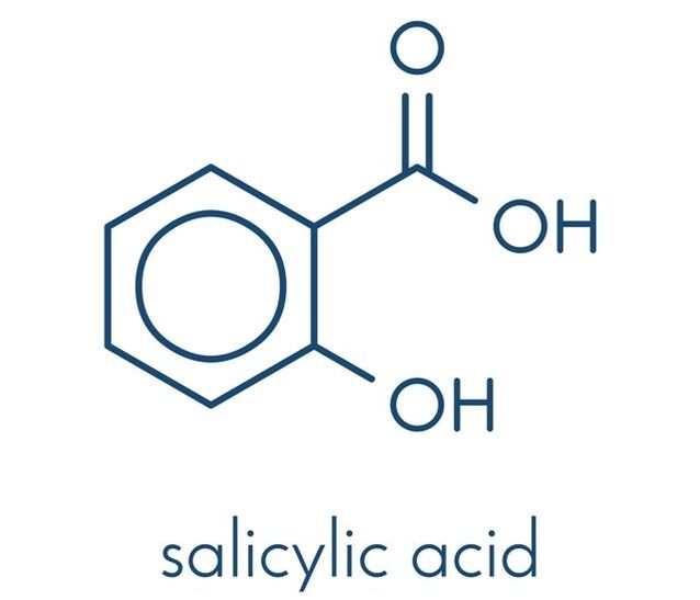 Štrukturálny vzorec kyseliny salicylovej